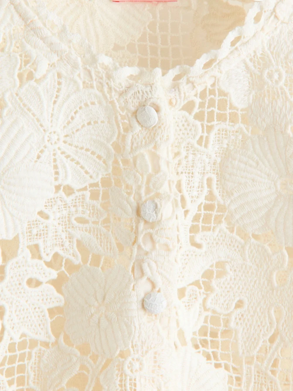 LIVIA NUNES H&M NWT ❗️FIRM PRICE❗️ BOW-FRONT LACE TOP SIZE 0
